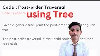 Code : Post-order Traversal using Tree || java