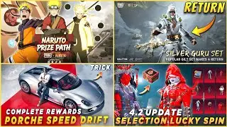 🔴 NARUTO PRIZE PATH CONFIRM | SILVER GURU M416 RETURN? | PORCHE SPEED DRIFT | SELECTION LUCKY SPIN 🤩