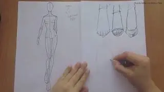 Бесплатный урок Как рисовать ноги в обуви - рисуем fashion-скетчи