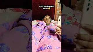 Trying Ninja technique to harass😅😂 #youtube #love #couple #comedy #viral #shorts