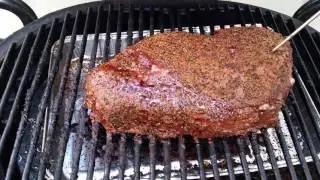Smoking a roast beef -internal temperature check
