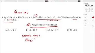 Calculate Kp for a Reaction by Using a Known Kp
