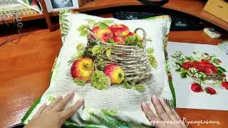 Как просто оформить вышивку в подушку : подробный МК на примере серии вышивок от Риолис
