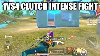 😱intense fight 1vs4 clutch in thirdhill #pubg_mobile_lite