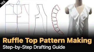 How To Make Ruffle Top Patterns With Customized measurements [Pattern Making Tutorial]