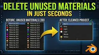 How to delete all unused materials in Blender