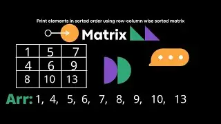 Matrix: Print  all elements in sorted order from row-column wise sorted matrix