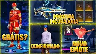 GOLA ALTA BRANCA, PROXIMA INCUBADORA, SKINS, NOVO EMOTE - NOVIDADES FREE FIRE