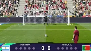 Goalkeeper Messi vs Goalkeeper Ronaldo | Argentina vs Portugal penalty shootout - eFootball PES 2021