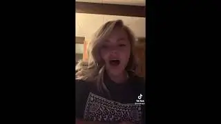 Pretty blonde girl burping