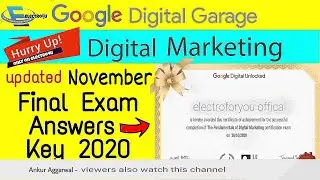 🔥2021  Google Digital Marketing Course  Answers  | Google Digital Garage Final Exam Answers January