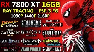 RX 7800 XT 16GB | Test in 30 Games | Ray Tracing & FSR 3 FG | 1080p - 1440p - 4K Detailed Test 2025