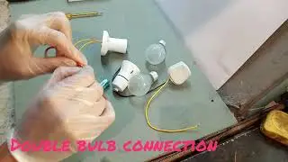 Christmas lighting single bulb and double bulb connection