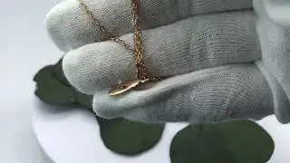 Золотая цепь СССР с кулоном с бриллиантом.Царицыно.Артикул: аб000260