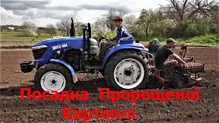 Посадка Пророщеної Картоплі Трактором ДМТЗ 404 та Саморобною 2х Рядною Саджалкою ! 2023