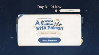 Genshin Impact - A Thousand Questions with Paimon Quiz (Web Event) - Day 3 Final (Nov 2021)