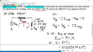 Short Transmission Line: Problem 1 (solving sending end voltage)