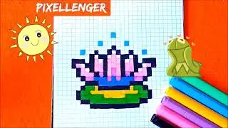 How to Draw by Cells Lotus Flower Easy Drawings