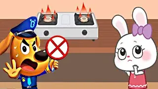 Sheriff Labrador's Safety Tips #14 - Stay Away From the Gas Stove! it is Dangerous! Babybus Games