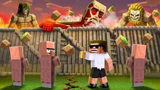 We Got Attacked by Giant Titans in Minecraft..