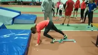 Atletski klub HAAK Mladost - trening  vježba starta - 12. 02. 2019. atletska dvorana na Velesajmu