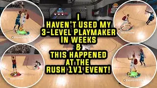 I haven't used my 3-LEVEL PLAYMAKER in WEEKS and this happened at the 1v1 rush event... NBA 2K20