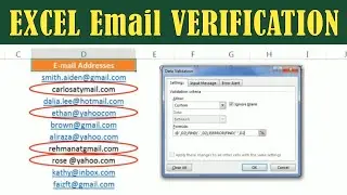 Excel Data Validation: Verify Email Addresses Instantly | Email Validation Formula