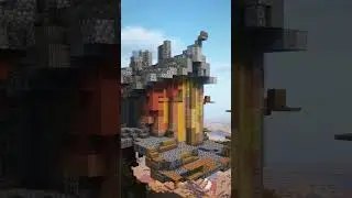Badlands | Abandoned Radio Station #minecraft #shorts #minecraftbuilding   #minecraftimelapse
