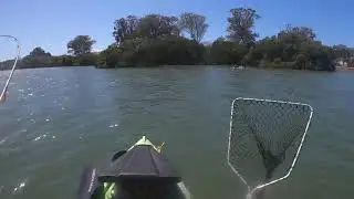 Kayak flip fishing Scarborough