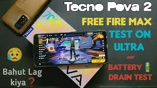 Tecno Pova 2 Free Fire Max test on ultra & battery🔋drain test | kya lag kar raha hai?😥