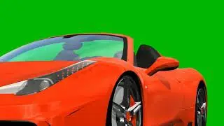 3d car green screen effect for chroma key