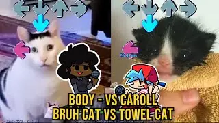 Body Carol BUT BRUH Cat VS Towel Cat- Friday Night Funkin Custom Animation VS Caroll V2 Mod
