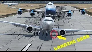 Runway Collisions & Airport Accidents Broken Plane On The Runway During landing #1 | X Plane 12