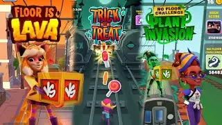 Subway surfers team takeover Plant invasion vs Floor is LAVA🌋 vs Trick or treat