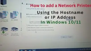 How to Add a Network Printer Cannon ir3225 Using the Hostname or IP Address in Windows 10/11