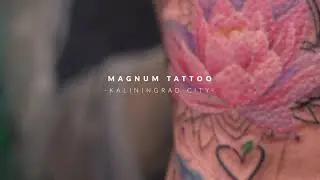 Цветное тату на ноге - Magnum Tattoo Калининград
