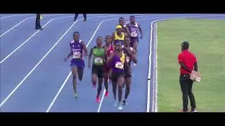 Record breaking run in the 800 meters Kimar Farquharson calabar  