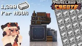 The NEW ULTIMATE CREATE IRON FARM (No Villagers) 1,300 IRON PER HOUR! |  Create Mod 0.5.1.f TUTORIAL