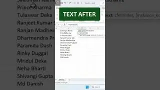 Text After and Before Formula in Excel 