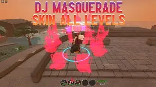 TDS DJ masquerade skin showcase all levels | Tower Defense Simulator