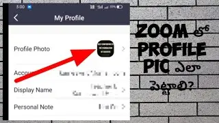 How to set profile pic in zoom telugu
