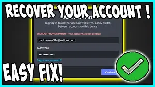 How To Recover Your Disabled Discord Account Back!