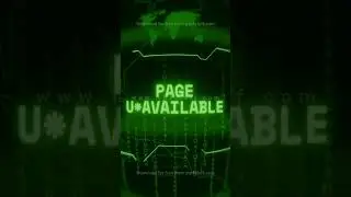 PAGE UNAVAILABLE   Retro CRT green screen glitch text animation
