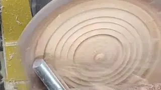 woodturning a bowl with punky wood and natural edge