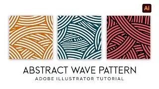 abstract wave pattern | adobe illustrator tutorial
