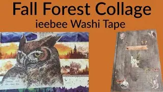 Fall Forest Collage with ieebee Washi Tape