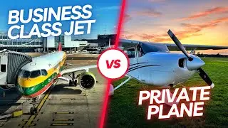 AIRLINER vs CESSNA flight review! (Airbaltic Business Class A220)
