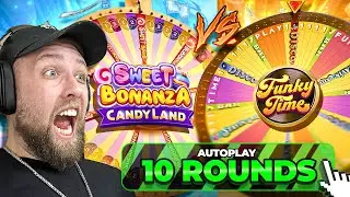 I DID 10 ROUNDS OF AUTOPLAY ON FUNKY TIME AND SWEET BONANZA CANDYLAND (PROFIT?!)
