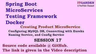 Spring Boot MicroService creating Product Service with Eureka Naming and Config Service Session 17