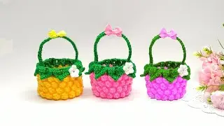 🔥 I'm happy with the result 🔥 Detailed crochet pattern for a baby basket 🍏